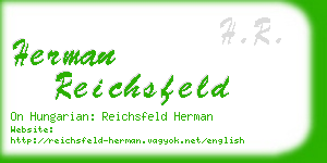 herman reichsfeld business card